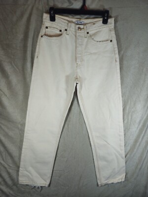 Re/Done 70s Stove Pipe Straight Ivory Size 26. NWT 