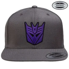 Officially Licensed Transformers Decepticon 3D Patch Premium Snapback Cap