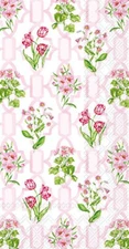 Boston International - Pink Trellis Guest Towel - BF065600