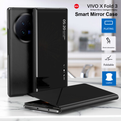 For vivo X Fold3, Smart View Flip Full Screen Touch Mirror Hard Case Cover