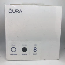 Oura Ring Gen3 Heritage Black Finish Size US08 Set Smart Ring NEW SEALED
