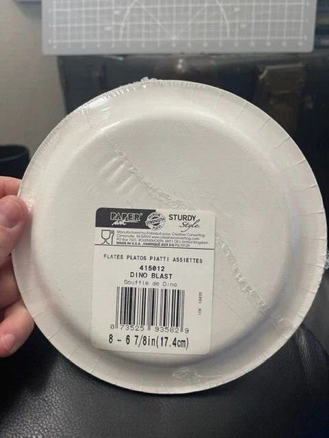 Dino Blast 6-7/8" Paper Plates 8 Pack Dinosaur Birthday Party Decoration New!!! - Image 2 of 2