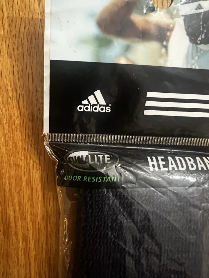 Adidas Climalite Diadema Azul Marino Terry Bordado Elástico Algodón/Nylon DE COLECCIÓN Foto 4 de 4