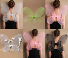 Large Net Fairy Wings with Glitter Fancy Dress Costume Dressing Up Adult Kids