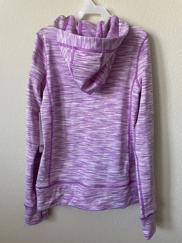 90 Degree By Reflex Space Lilac Thumbholes Girls Zip Up Hoodie Jacket Size M 10 - Picture 6 of 6