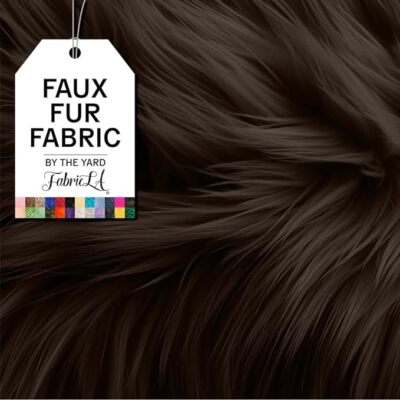 FabricLA Shaggy Faux  Fur Fluffy Fabric by the yard | Artificial Art & Craft