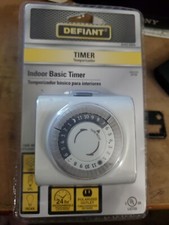 Defiant 544068 Indoor Basic Timer 24-Hour Programmable 1875W Plug-In - White