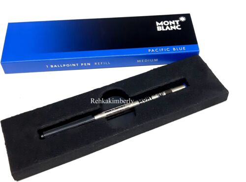 MontBlanc Ballpoint Pen Refill MEDIUM Pacific Blue Made in Germany 105151 - Afbeelding 1 van 2