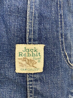 VTG Jack Rabbit 50s Sanforized Low Back Workwear Bib Overalls *See