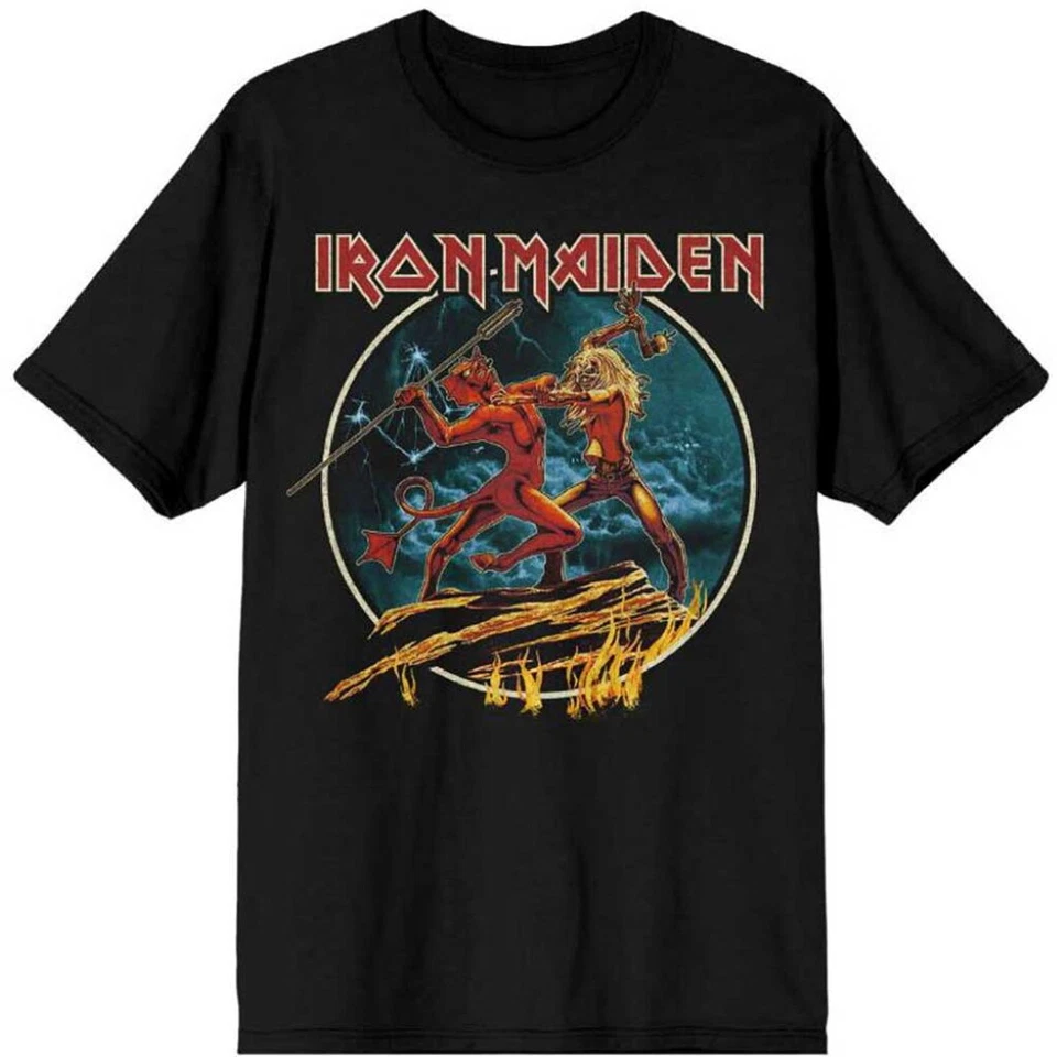 Iron Maiden 'Number Of The Beast Run To The Hills Circle' (Noir) T-Shirt
