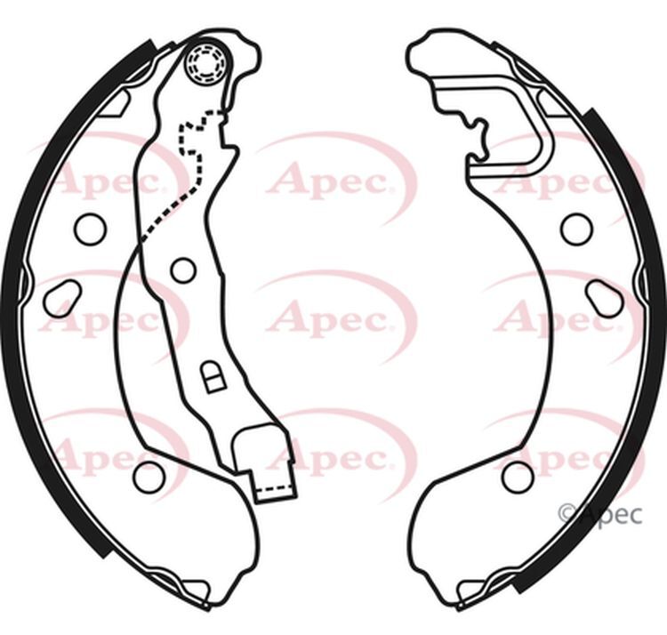 Apec Brake Shoes Rear 44060AX625 7701208357 8671020711 5028906024246 SHU653