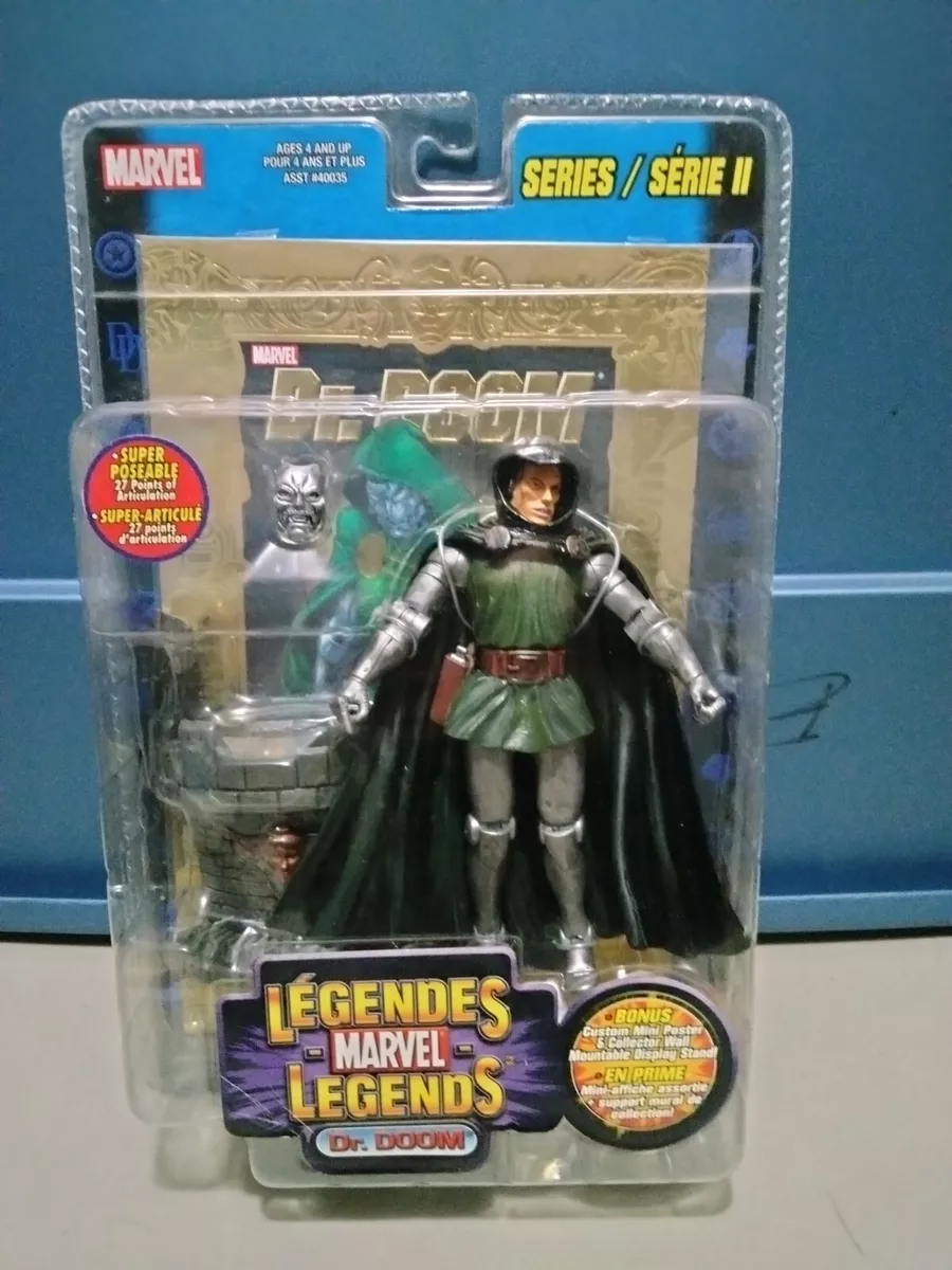ToyBiz Marvel Legends Dr. DOOM Gold Foil Poster misb Fantastic Four Canadian