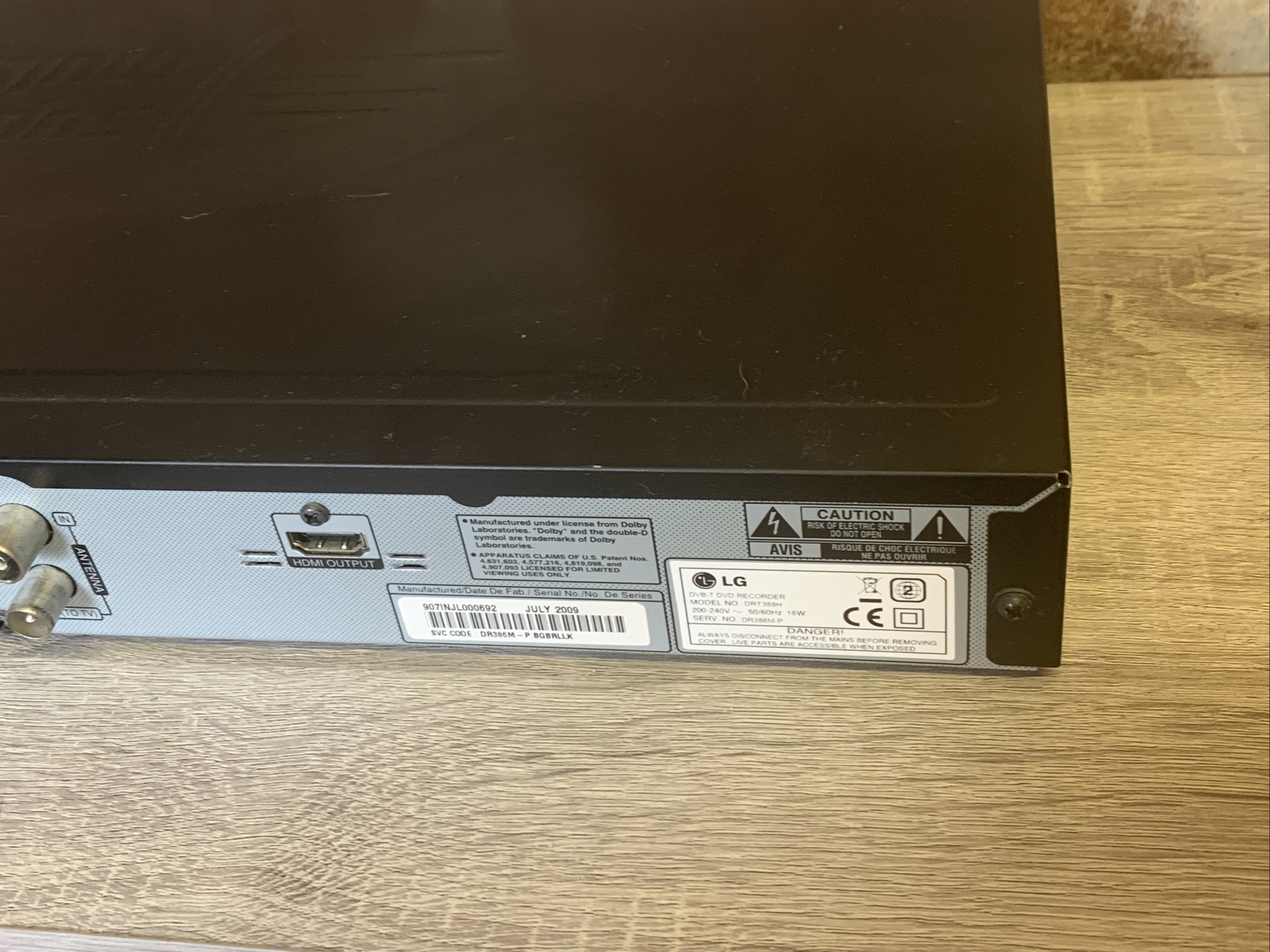 LG DRT389H DVD Recorder No Remote spares / repairs eBay