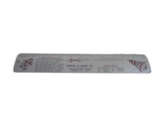 Vintage 1966 Metal Ruler Space Rocket Pre Moon landing Real Estate Insurance 2