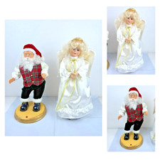 VTG 18” Hip Swinging Santa Sings & 18" Vintage Angel Animated Set *TESTED WORKS*