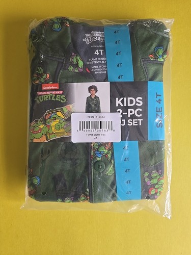 Nickelodeon Teenage Mutant Ninja Turtles Kids Two Piece Pajama Set Boys Size 4T - Picture 3 of 3