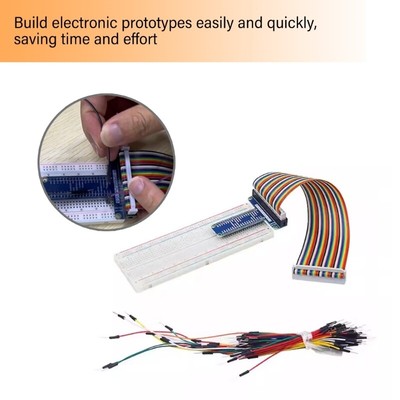 GPIO Breakouts Expansion Board Assembled T Type GPIO Adapter 40Pin Ribbon Cable