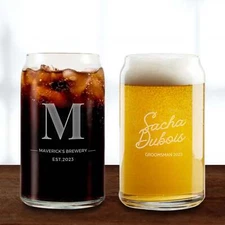 Engraved 470ml Beverage Can Glass
