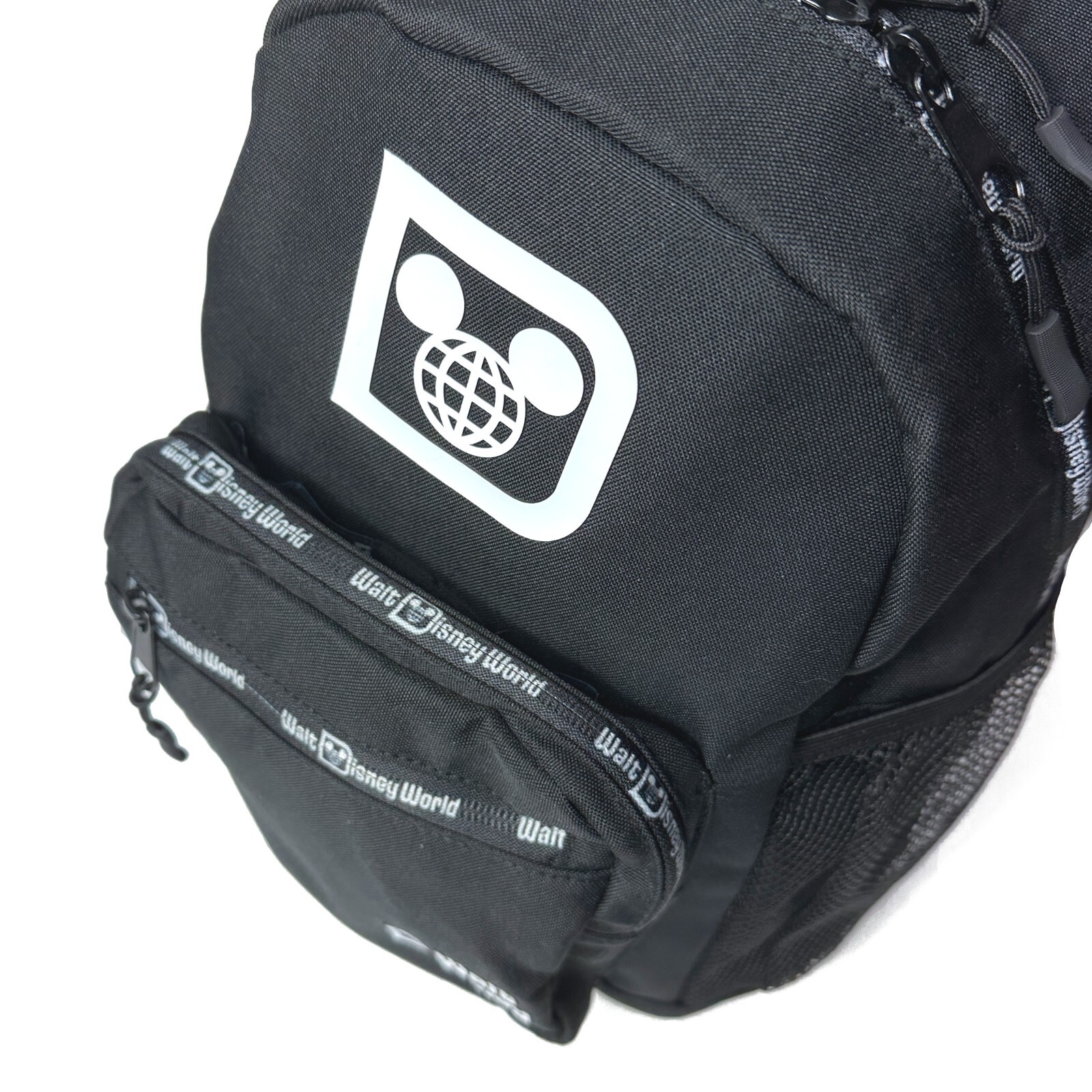 Disney Parks Walt Disney World Logo Backpack Medium 13" Black Shoulder Bag