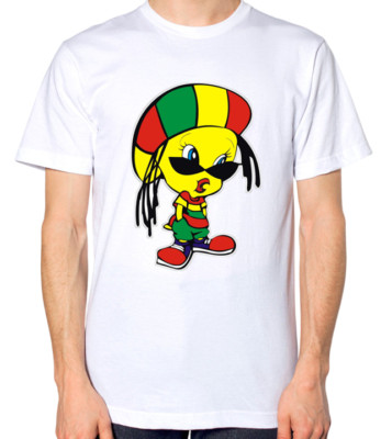 Rasta Bird Dreadlock Reggae T-Shirt Jamaika Jamaican Spliff T-Shirt Tee Top