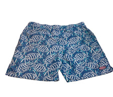 Vineyard Vines Swim Trunks Mesh Lined Pockets Fish Blue Sz L 36 waist