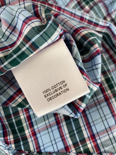 Cremieux Mens Classics Button Down Plaid LS Shirt Size L Large 38 Casual Cotton - Picture 8 of 8