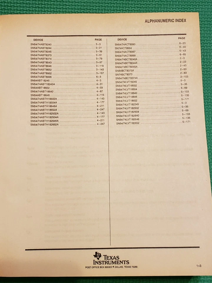 Texas Instrument  BOUNDARY-SCAN LOGIC IEEE Std 1149.1 (JTAG)  Data Book  - 1994 - Image 4 of 4