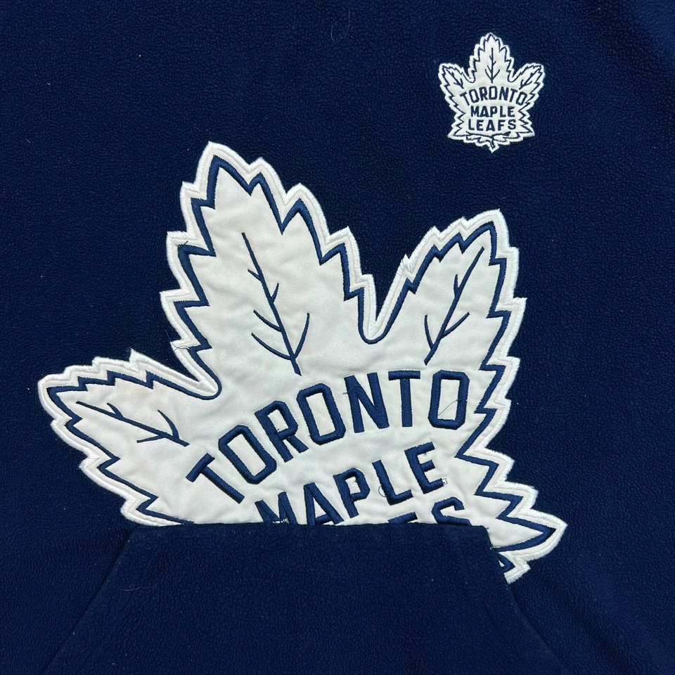 Sudadera con capucha vintage Toronto Maple Leafs para hombre azul medio ropa deportiva hockey años 90 NHL Foto 3 de 4