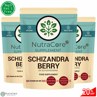 Schizandra Berry Kapseln 5500mg (5% Schizandrine) - 100% natürliches & veganes Produkt