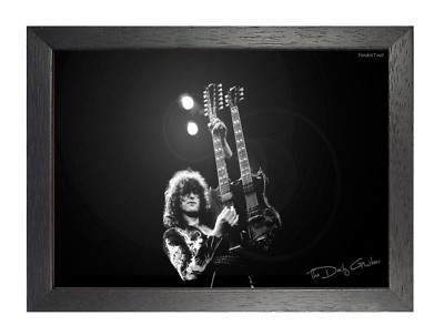 Led Zeppelin 14 Rock Metal Band Poster Musik Star Legenden schwarz weiß auf der Bühne 