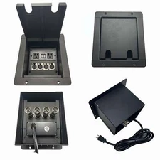 PROCRAFT MINI 2 HOLE LID FEED-THRU RECESSED Stage Pocket/Floor Box w/ 1) WIRED A