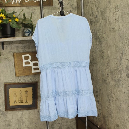 Gl By Gibson Look Women's Split Neck Tiered Easy Fitting Dress 14194 L M XL - 第 4/10 張圖片