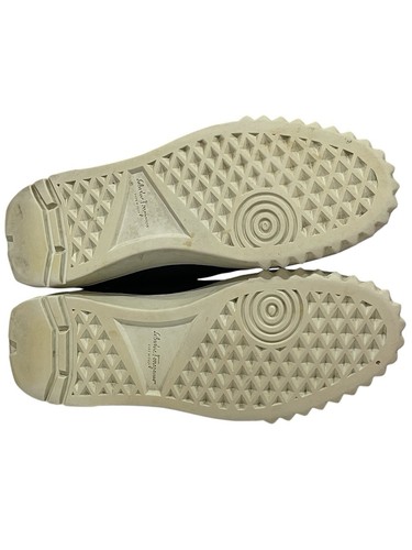 Zapatillas bajas Salvatore Ferragamo Cube Italia para hombre de cuero azul marino 7,5 M - Imagen 11 de 14