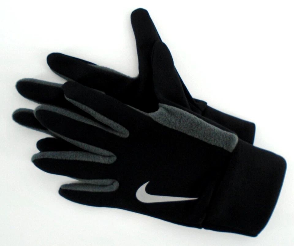 Guantes térmicos Nike para hombre adulto S/M para correr negros/plateados Foto 3 de 4