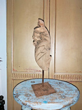 ANTICA STATUA INDIANA CAVALLO IN LEGNO SU SUPPORTO - ALTA 34 cm