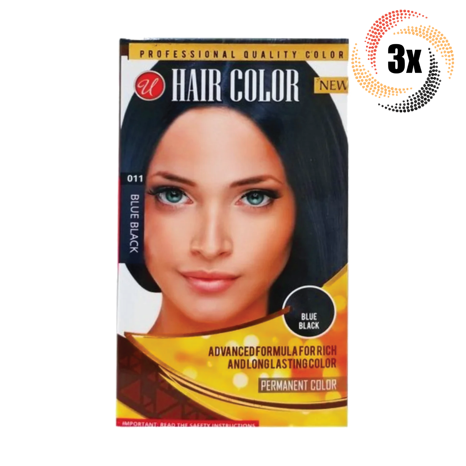3x Packs Universal Blue Black Quality Permanent Color Hair Dye Formula | #011 676979720081 | eBay 3x Packs Universal Blue Black Quality Permanent Color Hair Dye Formula | #011 676979720081 | eBay