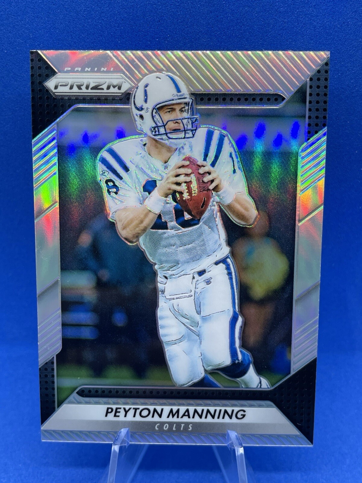 2016 Panini Prizm Peyton Manning SILVER PRIZM REFRACTOR #125 HOF COLTS