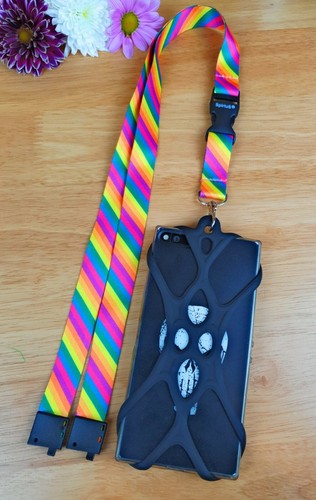 Spirius Mobile phone silicone lanyard belt neck bracelet necklace clip set - 第 11/180 張圖片