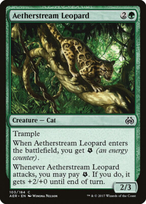 Magic MTG Tradingcard Aether Revolt 2017 Aetherstream Leopard 103/184