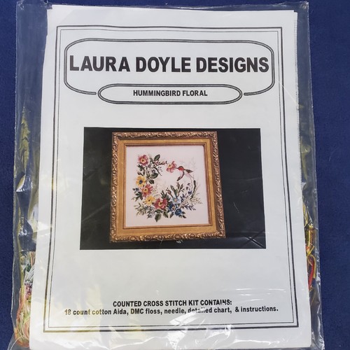 Laura Doyle Designs Kolibri Blumenmuster gezählt Kreuzstich Kit 134 - Bild 4 von 5