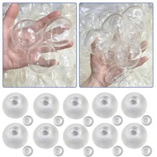 10 Pezzi Ciondoli Vuoti Bottiglia Vetro Rotondo Fai da Te Fatti a Mano Nuovi Plastica J2C8
