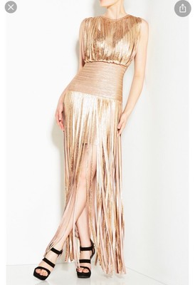 herve leger gold gown