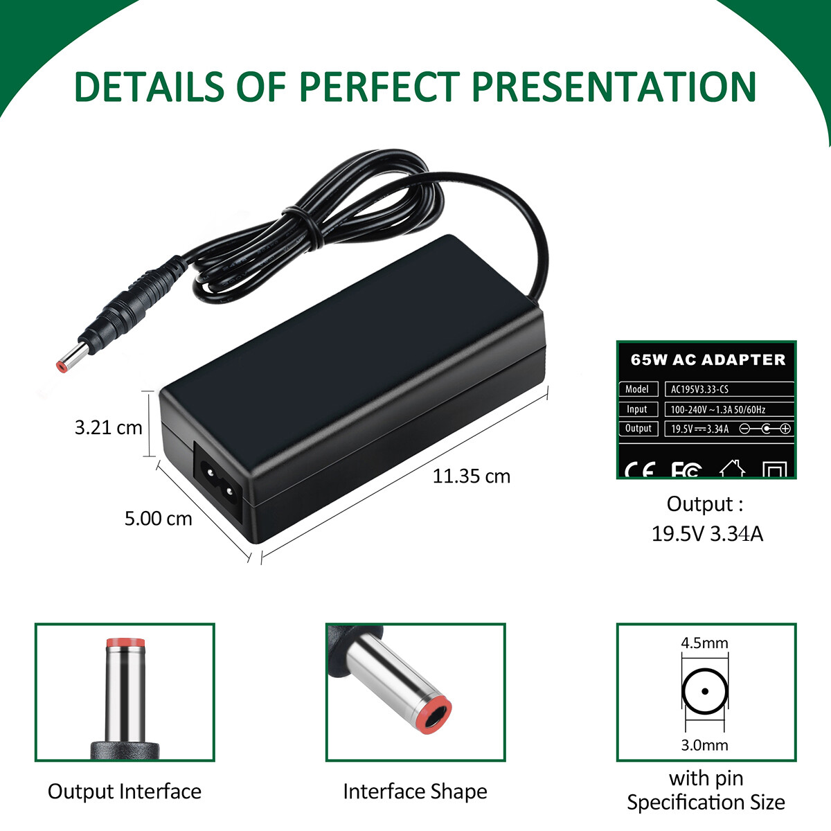AC Adapter Charger Compatible With Dell P20T-e P20T-i P20T001 - Foto 7