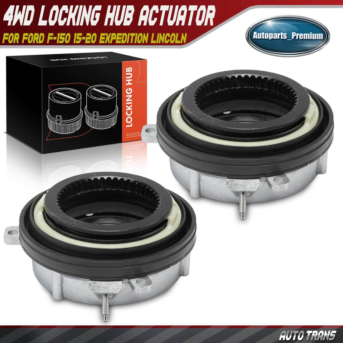 2Pcs Front 4WD Auto Locking Hub Actuator for Ford F-150 15-20