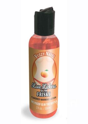 Love Lickers Peach Edible Flavored Warming Massage Oil Lotion 2oz Fuzzy Navel