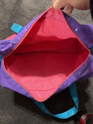 Vintage Disney Beauty & The Beast Luggage Travel Tote Bag Purse