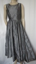 Laura Ashley Abendkleid 36 Hochzeit silber grau Cocktailkleid festliches Kleid