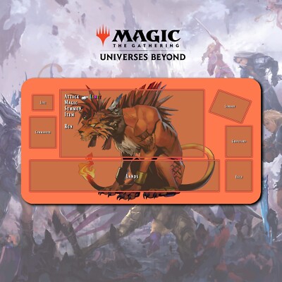Playmat Red XIII v2 - Magic The Gathering x Final Fantasy