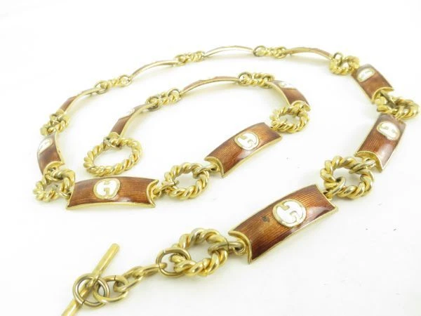 Gucci Chaîne Maillon Ceinture Femme Or Vintage Authentique Années 70