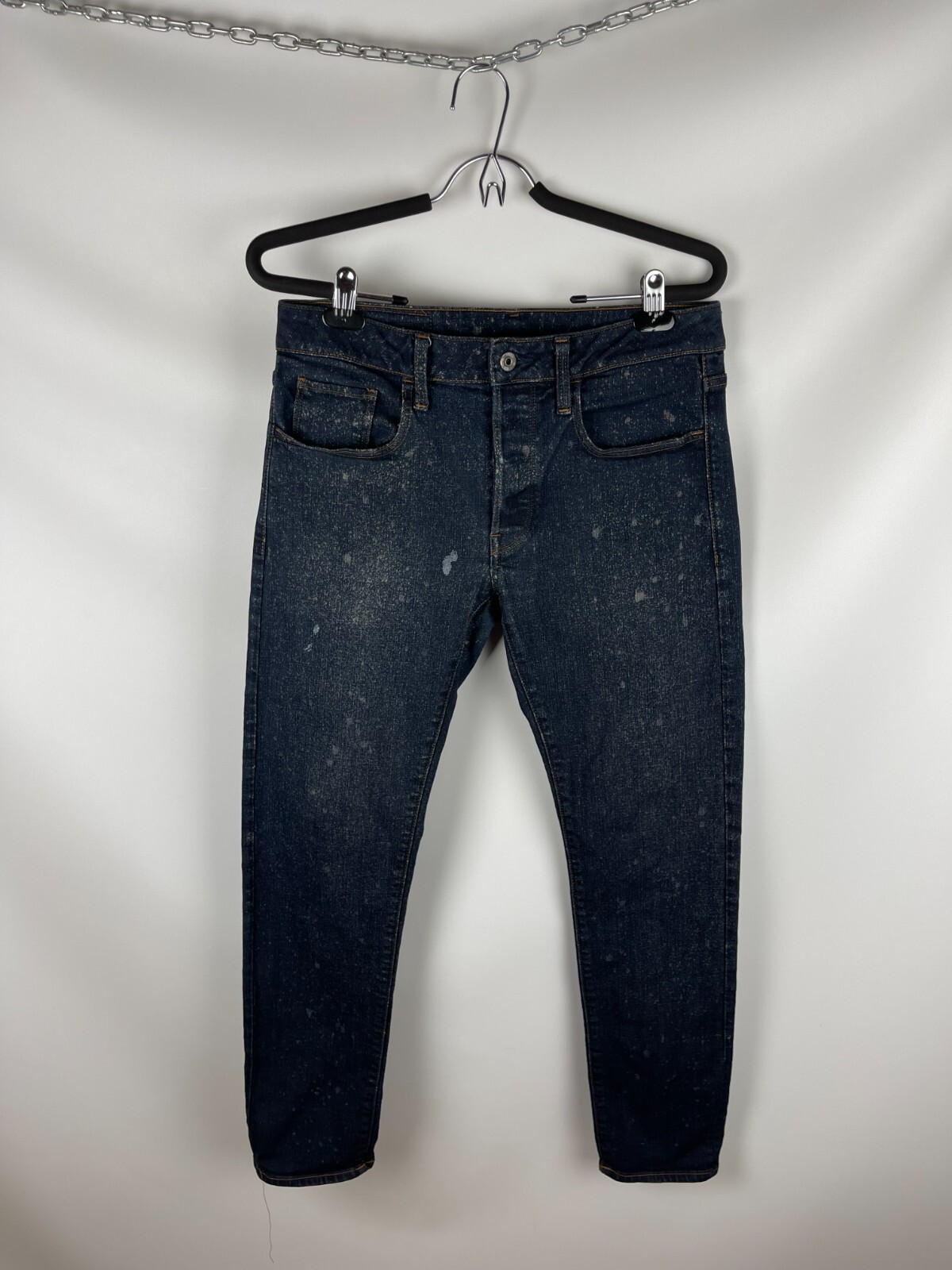 G-Star Raw 3301 deconstructed slim denim jeans pants paint